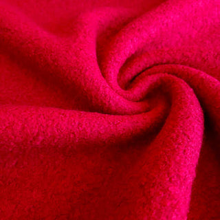 Schwerer Wollbouclé Stoff - Rot
