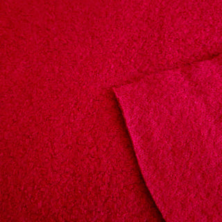 Schwerer Wollbouclé Stoff - Rot