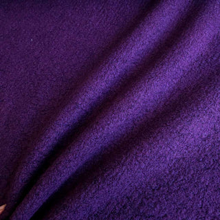 Schwerer Wollbouclé Stoff - Aubergine