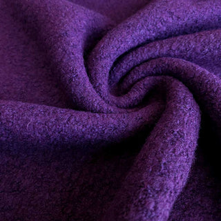 Schwerer Wollbouclé Stoff - Aubergine