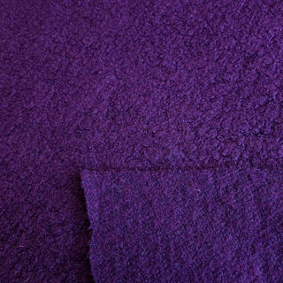 Schwerer Wollbouclé Stoff - Aubergine