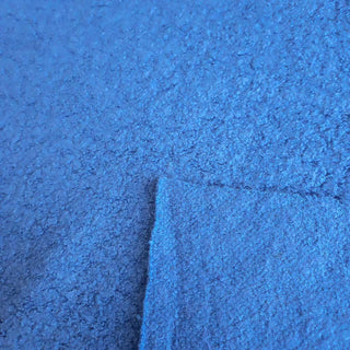 Schwerer Wollbouclé Stoff - Rauchblau