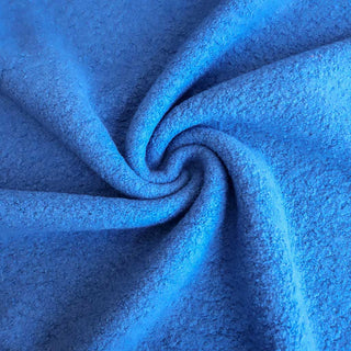 Schwerer Wollbouclé Stoff - Rauchblau