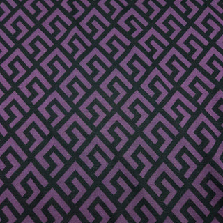 Jacquard Jersey Mäander Violett-Schwarz