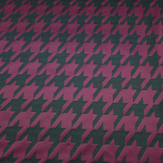 Stretch Jacquard Hahnentritt Bordeaux-Schwarz