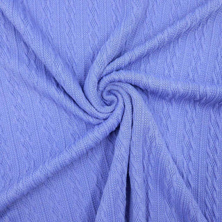 Zopfstrick Stoff Taubenblau