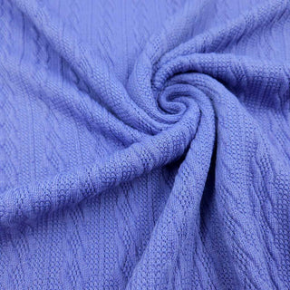 Zopfstrick Stoff Taubenblau