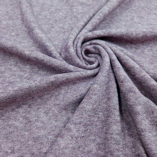 Frottee Jersey Stoff - Aubergine meliert