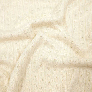 Strickstoff Metallic Creme