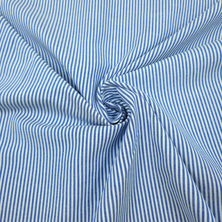 Chambray Stoff – Schmale Streifen in Jeansblau und Weiss – Ansicht 2