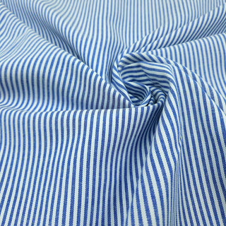 Chambray Stoff – Schmale Streifen in Jeansblau und Weiss – Ansicht 3