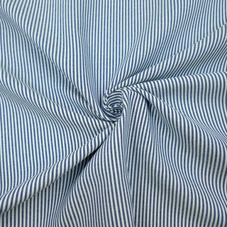 Chambray Stoff – Schmale Streifen in Dunkelblau und Weiss – Ansicht 2