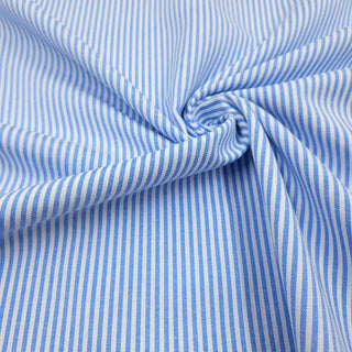 Chambray Stoff – Schmale Streifen in Hellblau und Weiss – Ansicht 3