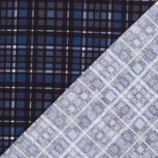 Flanell Tartan Dunkelblau Struktur