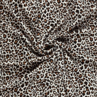 Baumwoll Nicki Stoff Leo – samtig weicher Nicki Stoff mit Animal Print