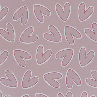 Baumwoll French Terry Stoff Herzen – weicher Sweatstoff mit Herzmotiv in altrosa