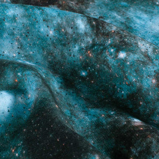 Kuschelsweat Stoff - Galaxy in Petrol