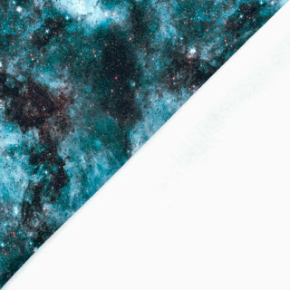 Kuschelsweat Stoff - Galaxy in Petrol