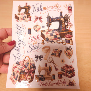 Rub-On Nähmomente – Nähbogen mit Schriftzügen zum Übertragen