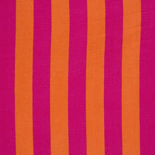 Musselin Stoff - Pink/Orange Blockstreifen