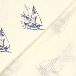 Musselin Stoff - Segelschiffe