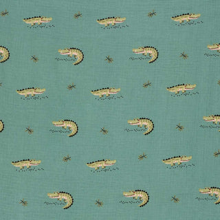 Musselin Stoff - Krokodil
