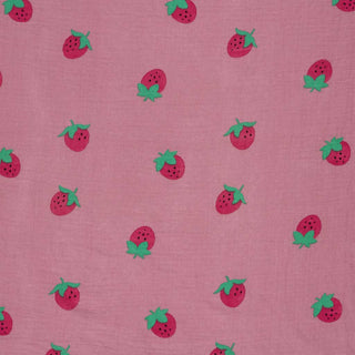 Musselin Stoff - Erdbeeren