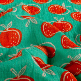 Musselin Stoff - Apfel
