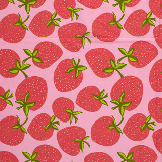 Baumwolljersey Stoff - Rosa Erdbeeren