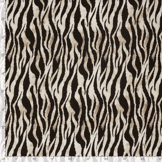 Viskose Borken Krepp - Tiger-Print in Schwarz/Beige