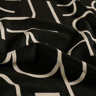 Viskose Jersey Stoff - Schwarz Ornamente