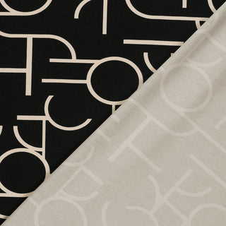 Viskose Jersey Stoff - Schwarz Ornamente