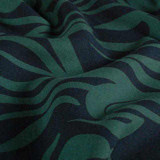 Viskose Webware Twill - Wirbelmuster in Petrol/Dunkelblau