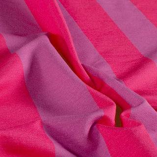 French Terry Stoff - Blockstreifen Pink Lila