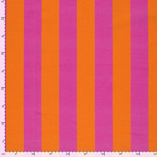 French Terry Stoff - Blockstreifen Pink Orange