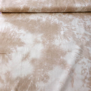 Leinen-Viskose Stoff - Batik in Beige