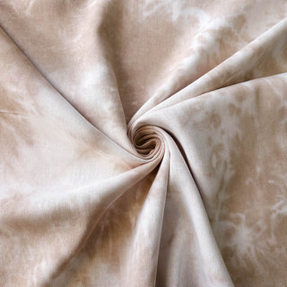 Leinen-Viskose Stoff - Batik in Beige