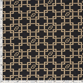 Retromuster in Schwarz und Sandbeige – Musteransicht