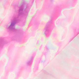Satin Stoff Batik Pink und Flieder – Vorder- und Rückseite