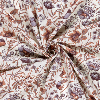 Baumwollpopeline Karamell Blüten – Fall des Stoffes