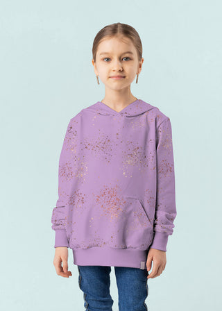 Pullover aus Sweat Stoff in Flieder