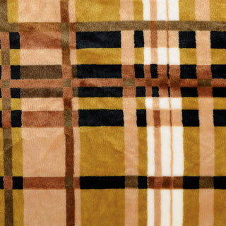 61143/052 Plüsch Fleece Orangenscheiben Beige-Taupe