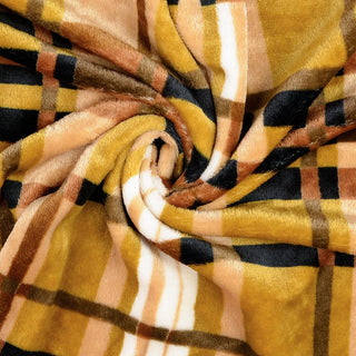 61143/052 Plüsch Fleece Orangenscheiben Beige-Taupe
