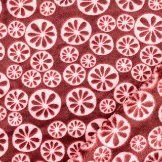 61148/018 Plüsch Fleece Tartan Senfgelb-Braun