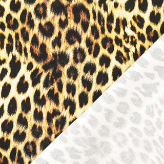 French Terry Stoff angeraut – Leopard – Ansicht 3