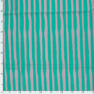 Streifenmuster Mint und Taupe – Musteransicht