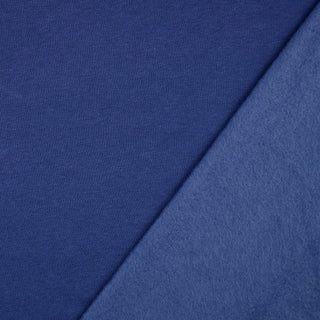 Heavy Sweat Stoff Marineblau – glatte Aussenseite und angeraute Innenseite