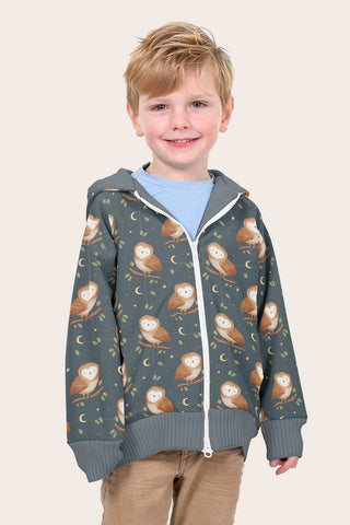 Kinderjacke aus Softshell Stoff mit Taupe