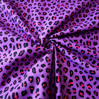 Canvas Stoff - Lila Leopardenmuster