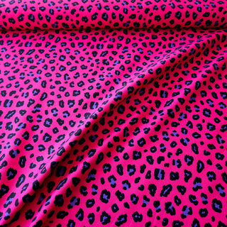 Canvas Stoff - Pink Leopardenmuster
